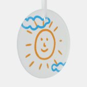 Laden Sie Kinder hoch, in denen Kids-Artwork Gezei Ornament Aus Glas (Vorderseite Rechts)