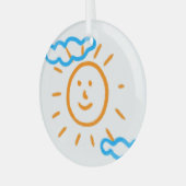 Laden Sie Kinder hoch, in denen Kids-Artwork Gezei Ornament Aus Glas (Vorderseite links)