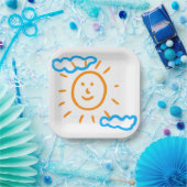 Laden Sie Kinder hoch, in denen Kids-Artwork Gezei Pappteller (Party)