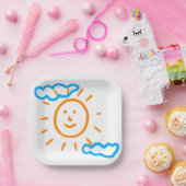 Laden Sie Kinder hoch, in denen Kids-Artwork Gezei Pappteller (Party)