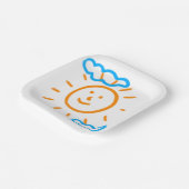 Laden Sie Kinder hoch, in denen Kids-Artwork Gezei Pappteller (Gewinkelt)