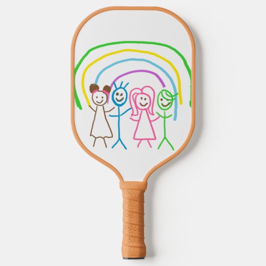 Laden Sie Kinder hoch, in denen Kids-Artwork Gezei Pickleball Schläger (Vorderseite)