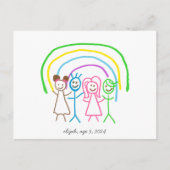 Laden Sie Kinder hoch, in denen Kids-Artwork Gezei Postkarte (Vorderseite)