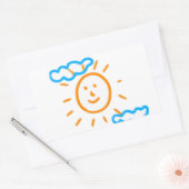 Laden Sie Kinder hoch, in denen Kids-Artwork Gezei Rechteckiger Aufkleber (Umschlag)