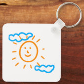 Laden Sie Kinder hoch, in denen Kids-Artwork Gezei Schlüsselanhänger (Rückseite)