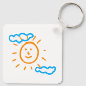 Laden Sie Kinder hoch, in denen Kids-Artwork Gezei Schlüsselanhänger (Rückseite)