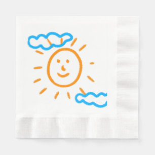 Laden Sie Kinder hoch, in denen Kids-Artwork Gezei Serviette
