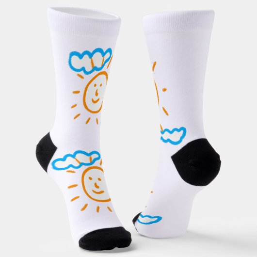 Laden Sie Kinder hoch, in denen Kids-Artwork Gezei Socken (Gewinkelt)