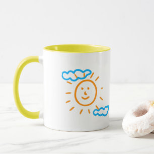 Laden Sie Kinder hoch, in denen Kids-Artwork Gezei Tasse
