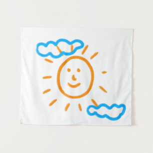 Laden Sie Kinder hoch, in denen Kids-Artwork Gezei Wandteppich