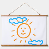 Laden Sie Kinder hoch, in denen Kids-Artwork Gezei Wandteppich Mit Holzrahmen (Vorne)