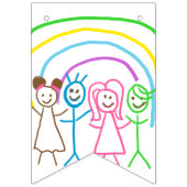 Laden Sie Kinder hoch, in denen Kids-Artwork Gezei Wimpelkette (Zweite Fahne)