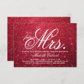 Laden Sie - KirschGlitzer-Brautpartyzukunft Frau Einladung (Vorne/Hinten)