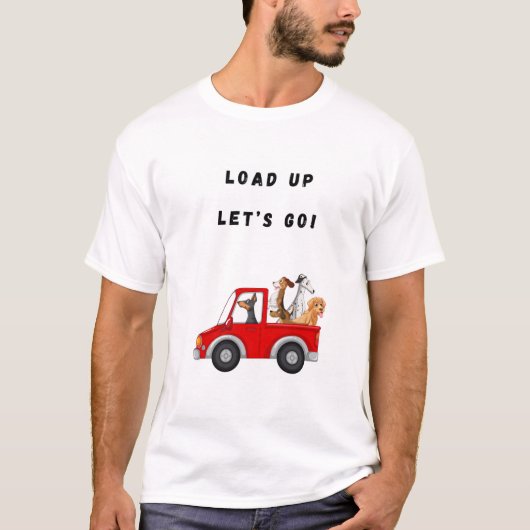 Laden Sie lass's go! Funny Dog T-Shirt (Vorderseite)