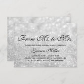 Laden Sie - Lit silbernes Glit Fab Ms.Mrs. Einladung (Vorne/Hinten)