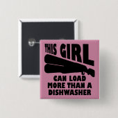 Laden Sie mehr als ein Geschirrspüler Funny Button (Vorne & Hinten)