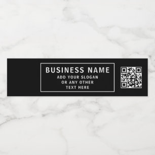 Laden Sie QR-Code oder Logo und anpassbaren Text h Wasserflaschenetikett