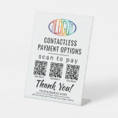 Laden Sie QR Codes & Logo 3 Payment Apps Business Sockelschild (Vorderseite)