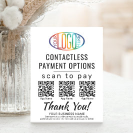 Laden Sie QR Codes & Logo 3 Payment Apps Business Sockelschild