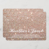 Laden Sie - Rosen-GoldGlit Fab Hochzeit ein Einladung (Vorne/Hinten)