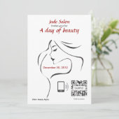 Laden Sie Schablonen-Friseursalon ein Einladung (Stehend Vorderseite)