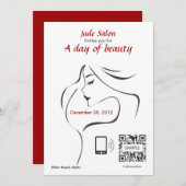 Laden Sie Schablonen-Friseursalon ein Einladung (Vorne/Hinten)