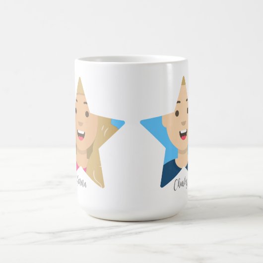 Laden Sie zwei Bilder Ihrer Freunde von Superstar Kaffeetasse (Mittel)