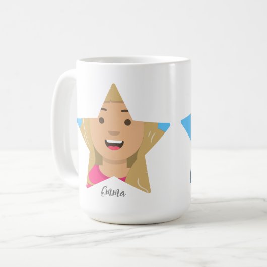 Laden Sie zwei Bilder Ihrer Freunde von Superstar Kaffeetasse (Vorderseite Links)