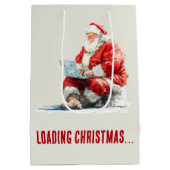 Laden Weihnachten Weihnachtsdesign Mittlere Geschenktüte (Rückseite)