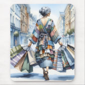 Ladenbesitzerin mit Taschen Mousepad (Vorne)