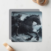 Ladender Tod Mitteilungskarte (Vorderseite/Rückseite Beispiel)