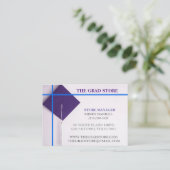 Ladenmanager/Einzelhändler/Lila Graduiertenkopplun Visitenkarte (Stehend Vorderseite)