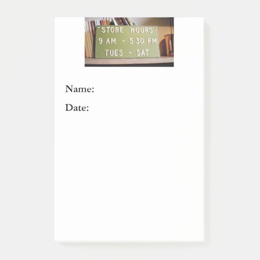 Ladenöffnungszeit-Zeichen-große Post-Itanmerkungen Post-it Klebezettel (Vorderseite)