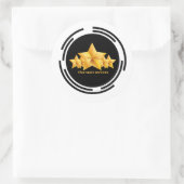 Ladenzubehör mit fünf Sternen Runder Aufkleber (Tasche)