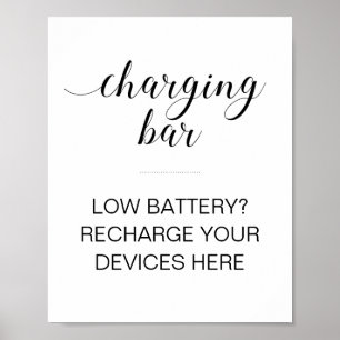 Ladestation Ladegerät für Ihr Telefon Hochzeitssch Poster