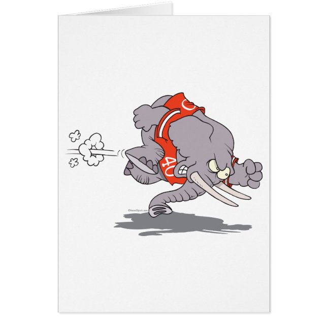 Ladestation sportlicher Elefant-Cartoon (Vorne)