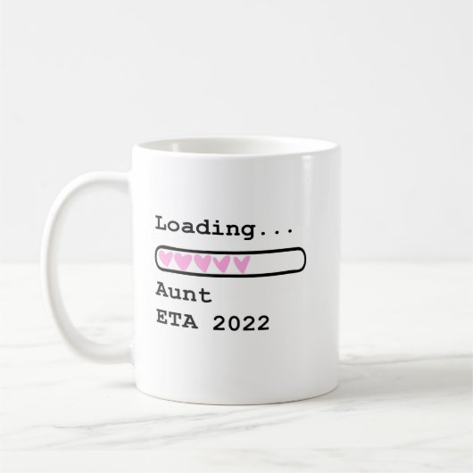 Ladetasche ETA 2022 Kinderankündigung Kaffeetasse (Links)