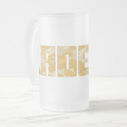"Ladette" Armee Wüste Sturm Text Bierbrauerei Tass Mattglas Bierglas (Vorderseite Links)