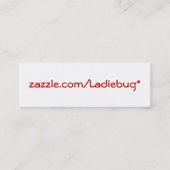 Ladiebug Lesezeichen Mini Visitenkarte (Rückseite)