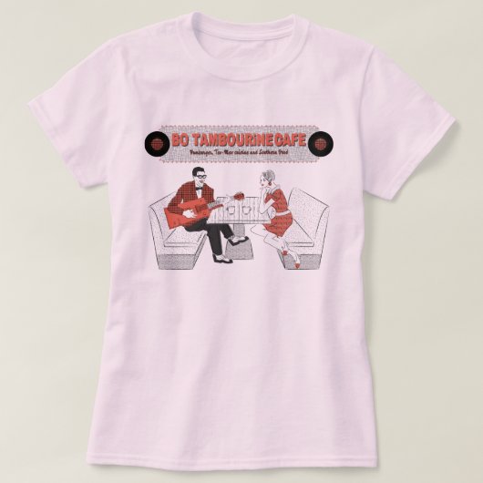 Ladies BO TAMBOURiNE CAFE T-Shirt (Design vorne)