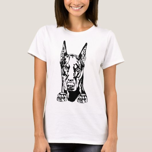Ladies Doberman T-Shirt (Vorderseite)