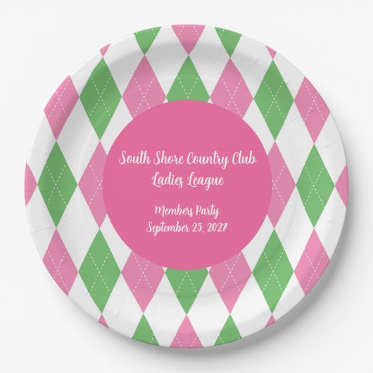 Ladies Golf League Party Dinner Plate Pappteller (Vorderseite)