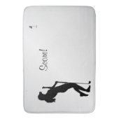 Ladies Golfer Custom Text Badematte (Vorderseite Vertikal)