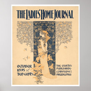 Ladies Home Journal October 1895 Magazine Cover Poster