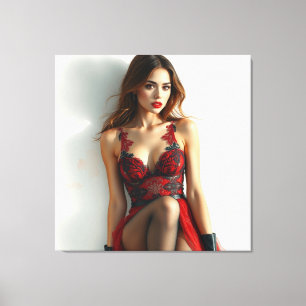 Ladies in Red Leinwanddruck