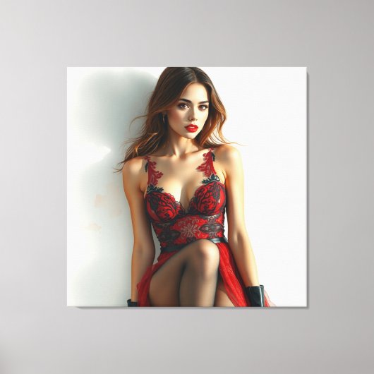 Ladies in Red Leinwanddruck (Vorderseite)
