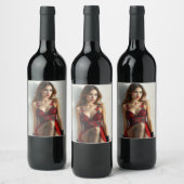 Ladies in Red Weinetikett (Flaschen)