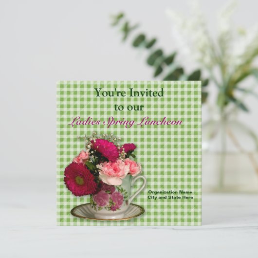 LADIES INVITATION - MULTI PURPOSE/Spring Lunch usw Einladung (Stehend Vorderseite)