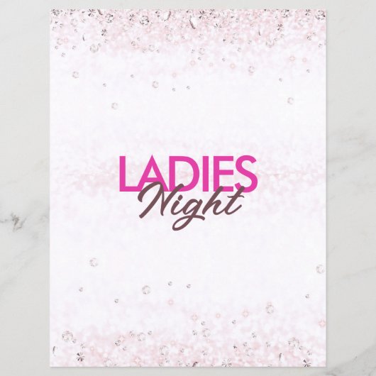 Ladies Night Party Pink Flyer Template (Hinten)