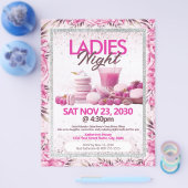 Ladies Night Party Pink Flyer Template (Einzeln)